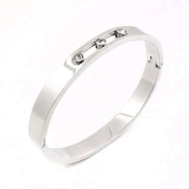 Luxury Sliding Gemstones Bracelet 14K Gold Women Wedding Jewellery