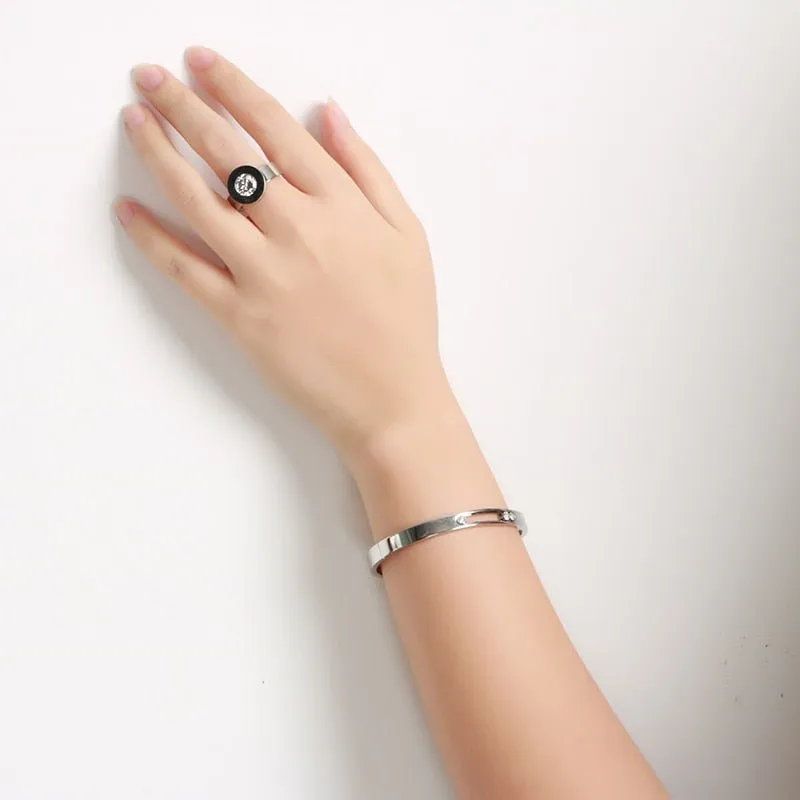 Luxury Sliding Gemstones Bracelet 14K Gold Women Wedding Jewellery