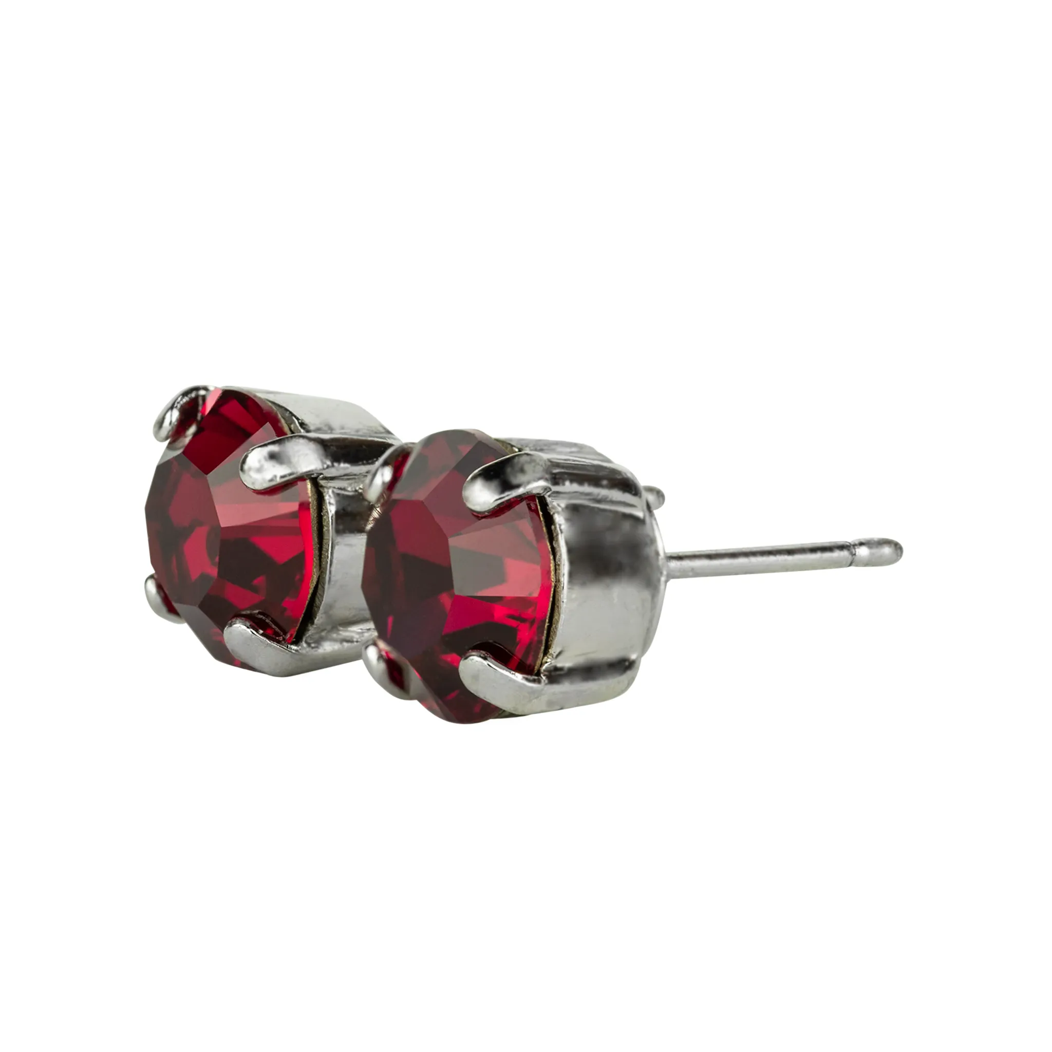 Medium Everyday Post Earrings in Ruby *Custom*