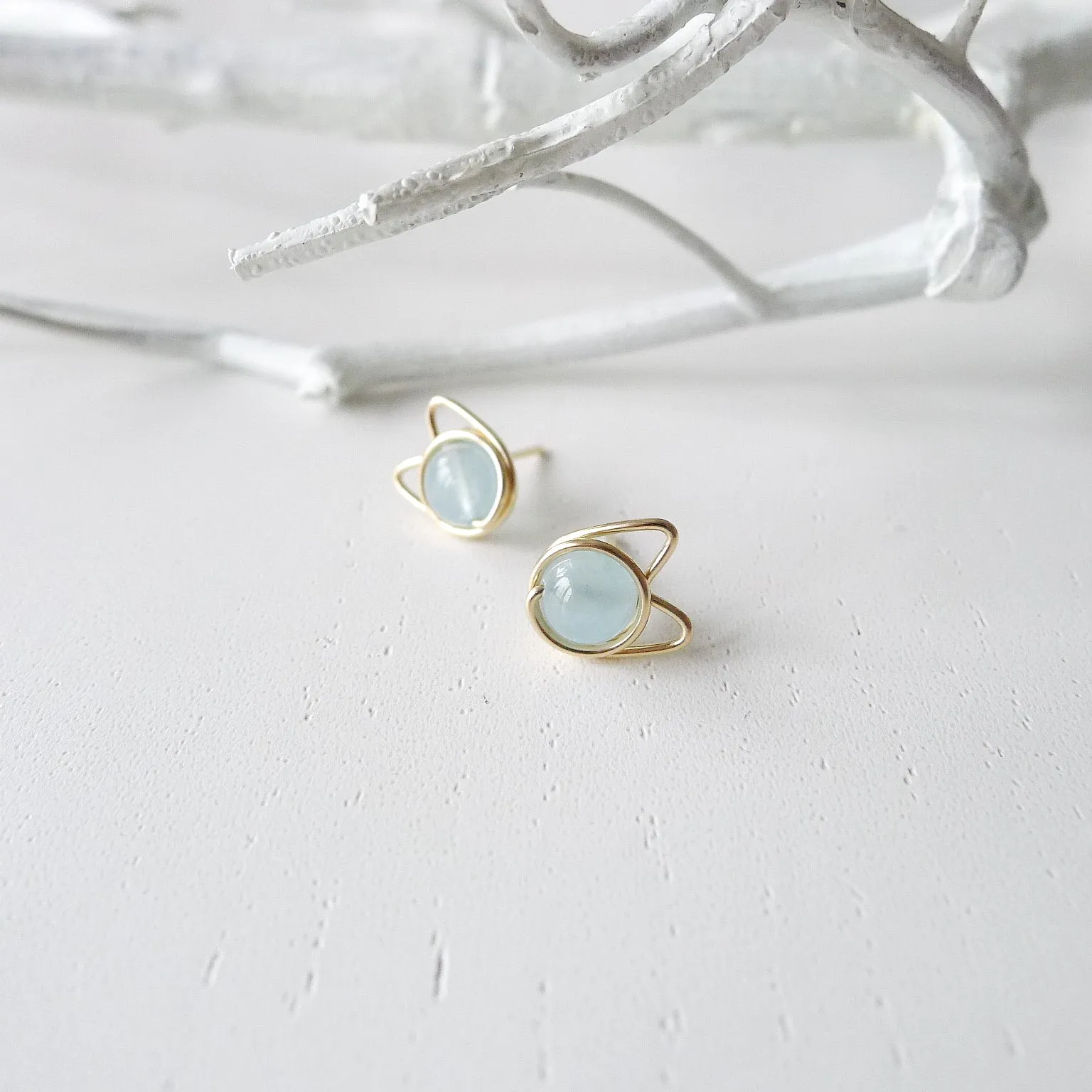Meowstuds (Medium) / Aquamarine