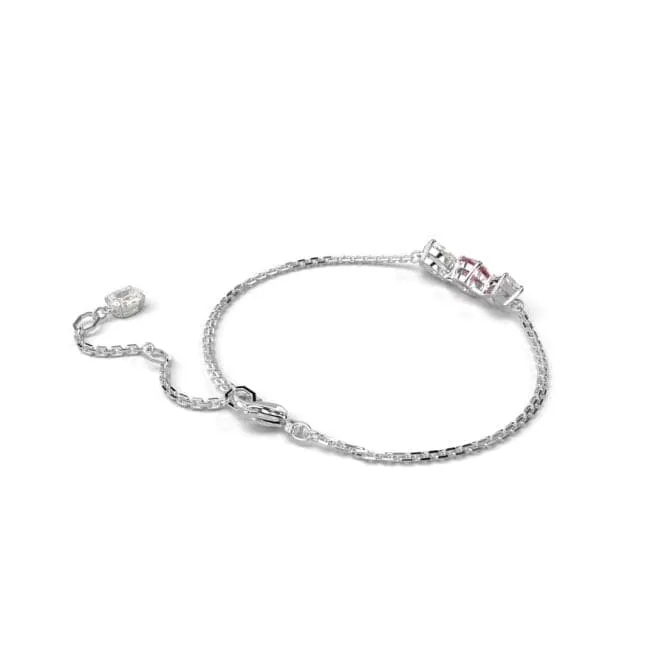 Mesmera Mixed Cuts Pink Rhodium Plated Bracelet 5668361