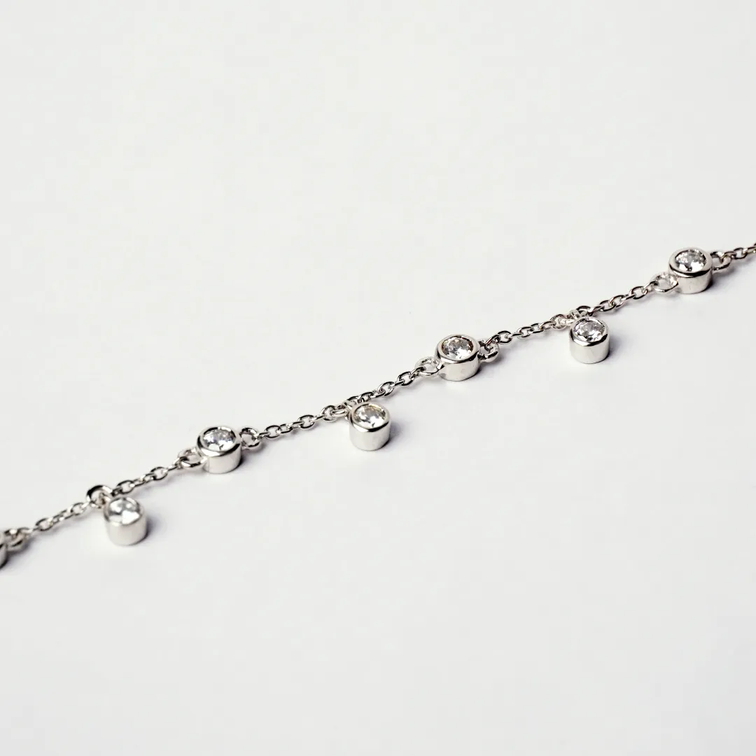 Mi Amor 925 Sterling Silver Zircon Bracelet