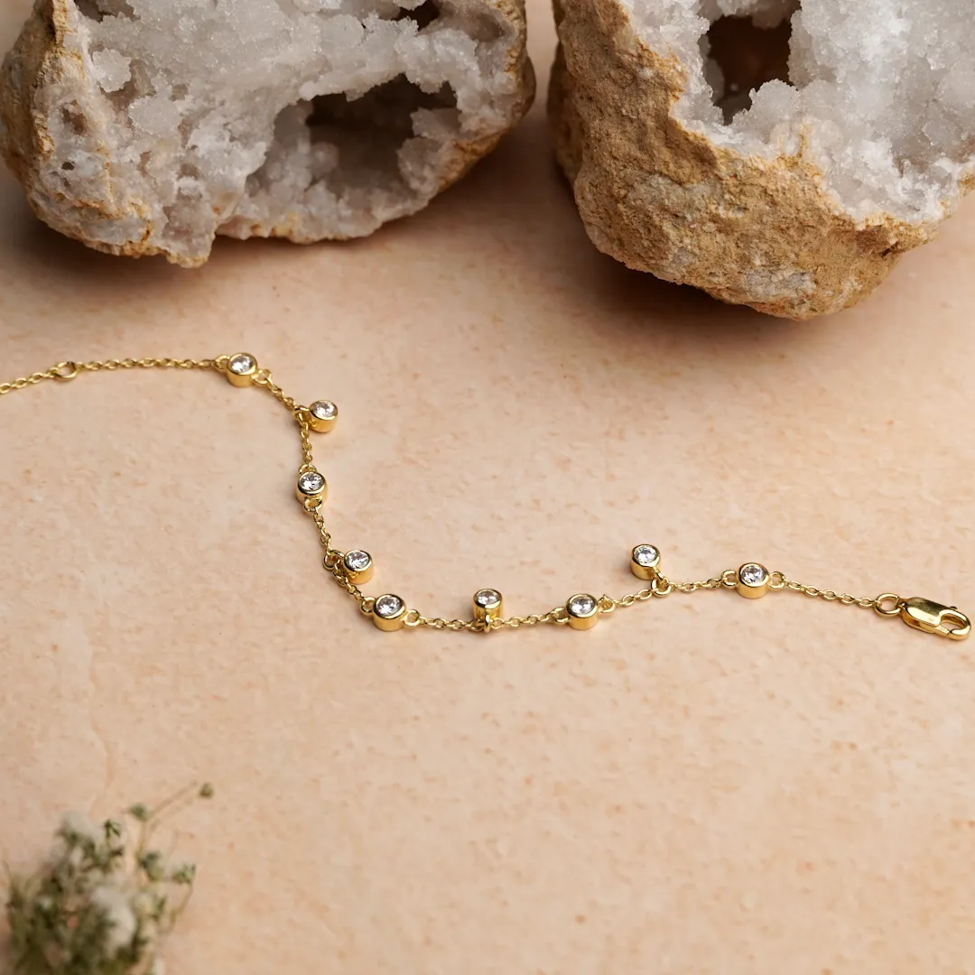 Mi Amor 925 Sterling Silver Zircon Bracelet