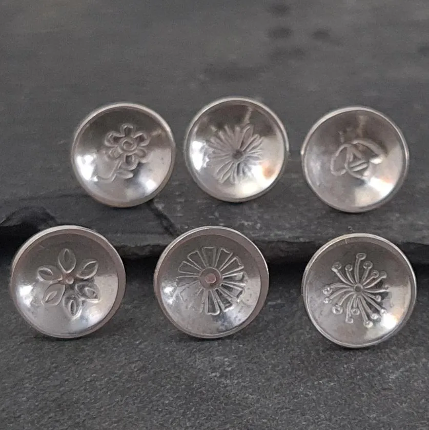 Mix & Match Floral Sterling Silver Stud Earrings