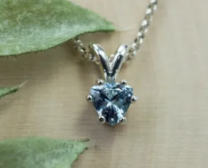 Montana Sapphire Pendant; Natural Untreated USA Sapphire; 0.890cts