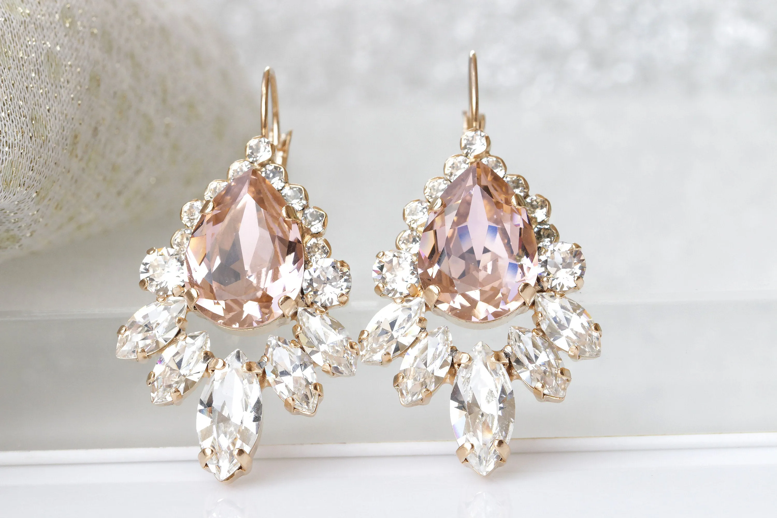 MORGANITE DROP EARRINGS