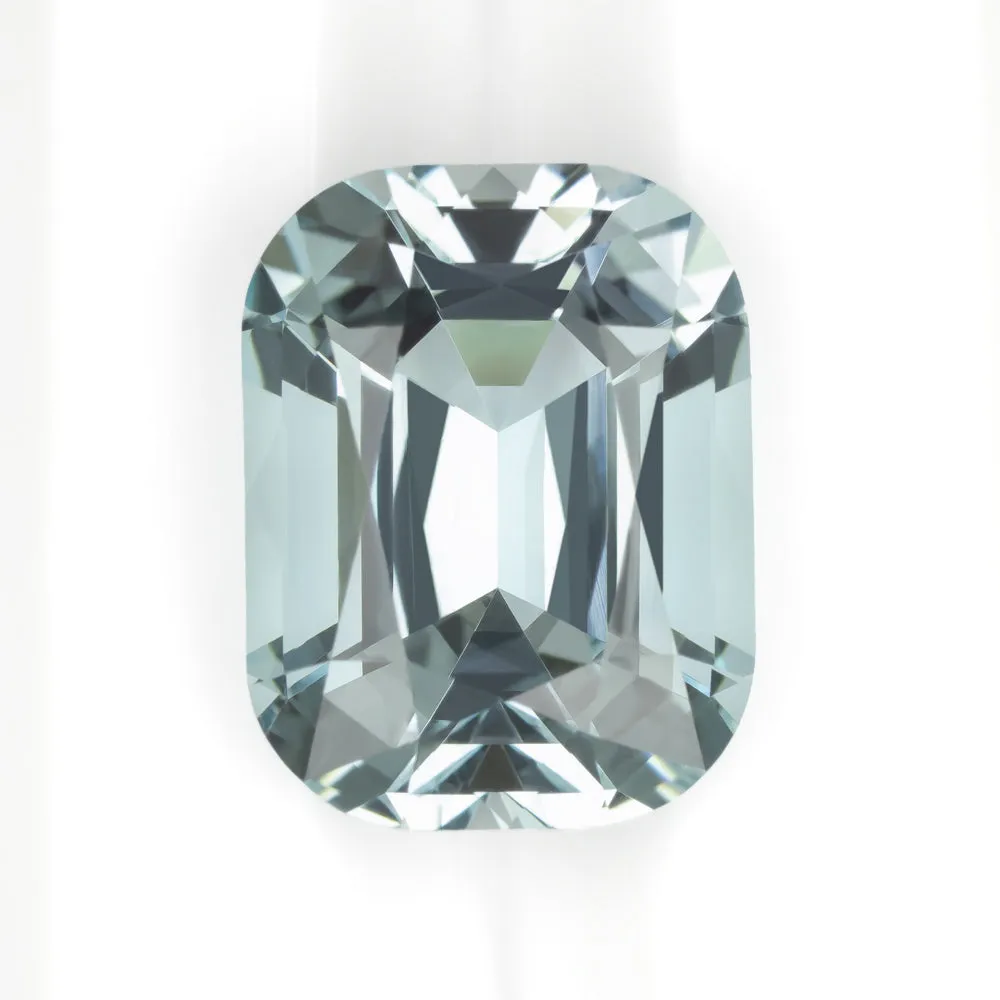 NATURAL AQUAMARINE 5.43ct IDEAL CUSHION SHAPE CUT LOOSE GEMSTONE 5.5 CARAT BLUE