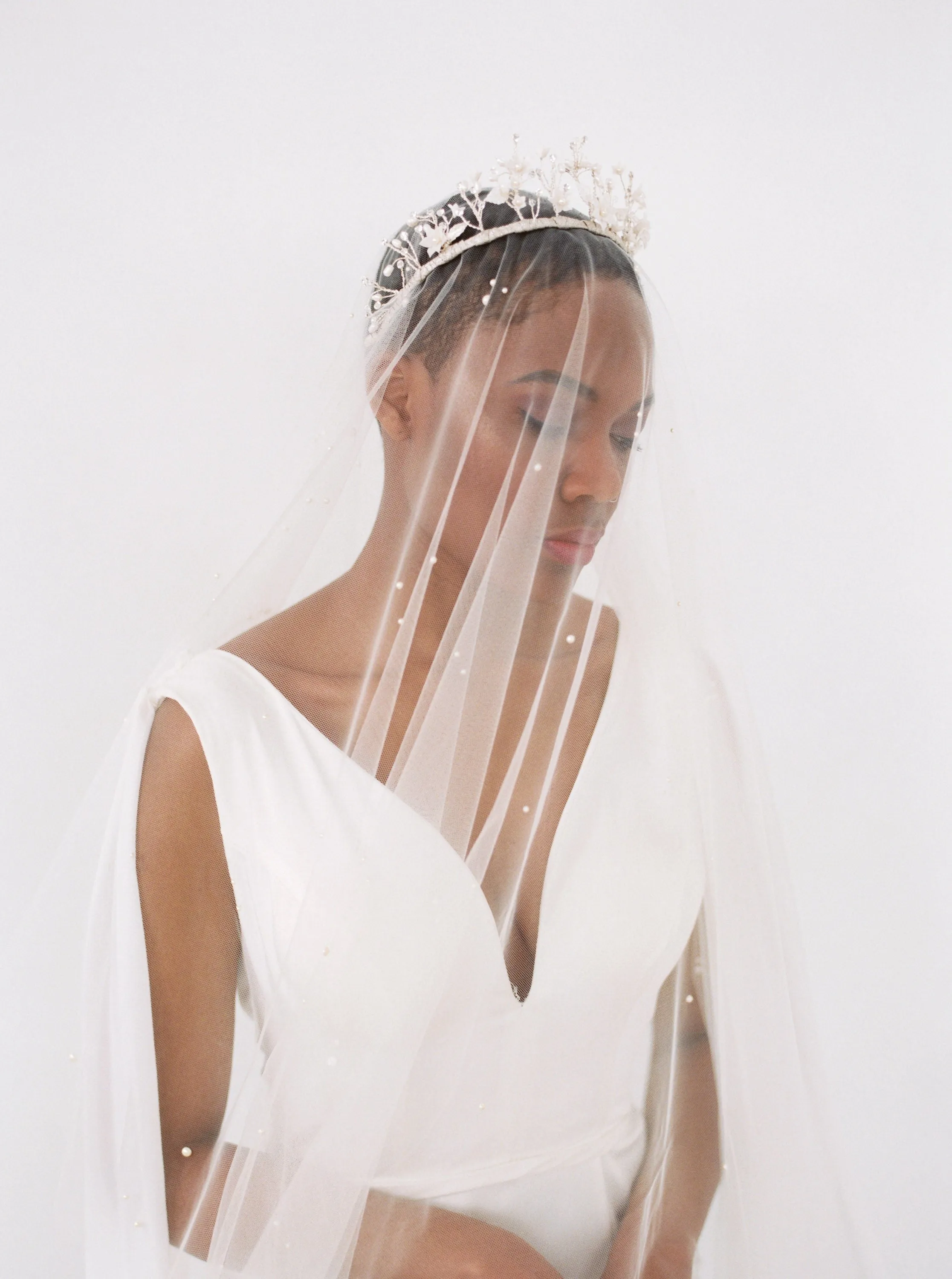 NICOLE Clay Flower Bridal Crown