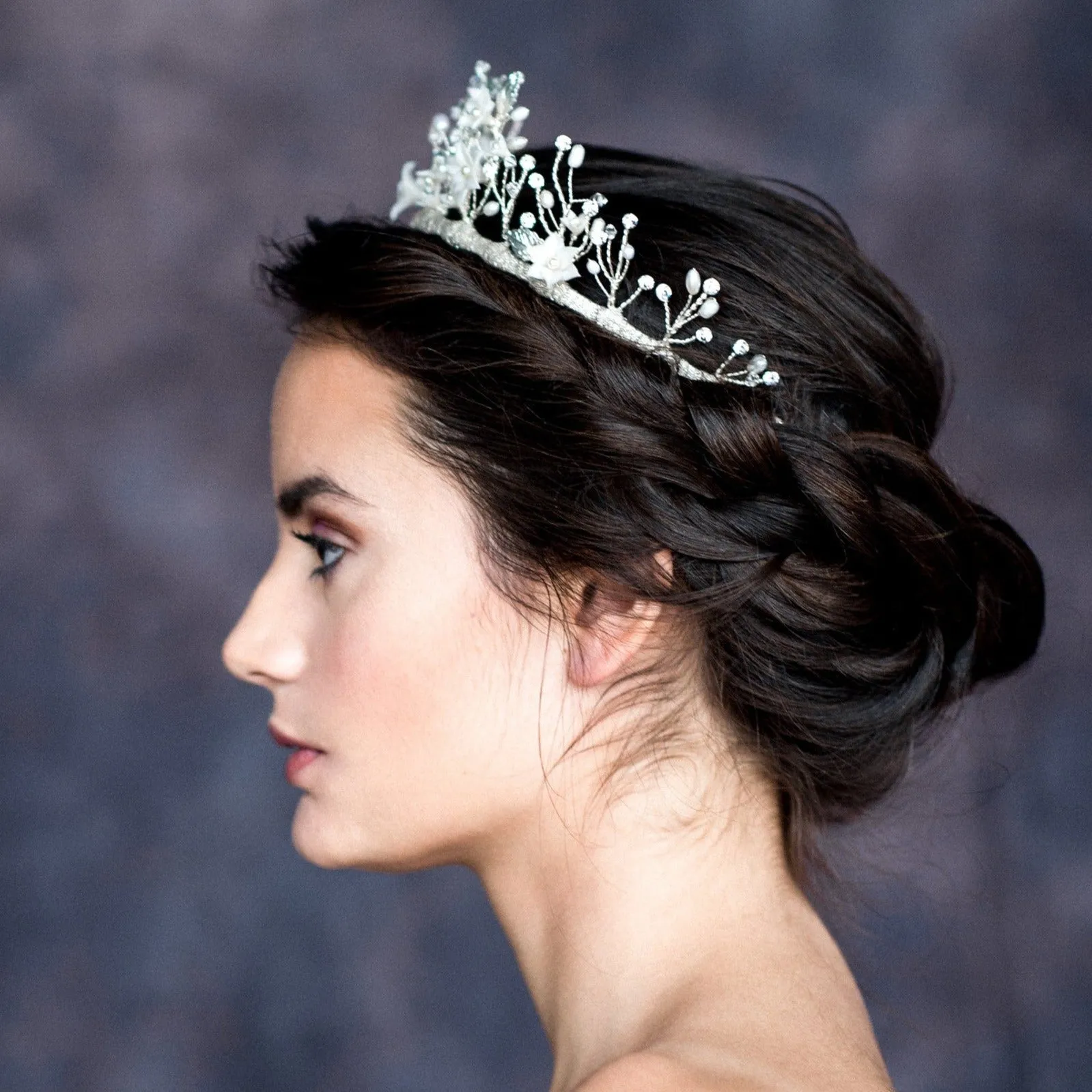 NICOLE Clay Flower Bridal Crown