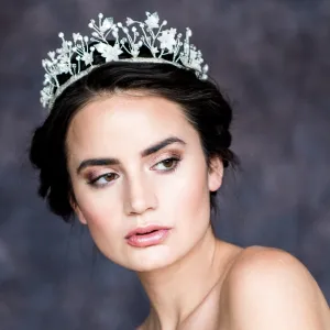 NICOLE Clay Flower Bridal Crown