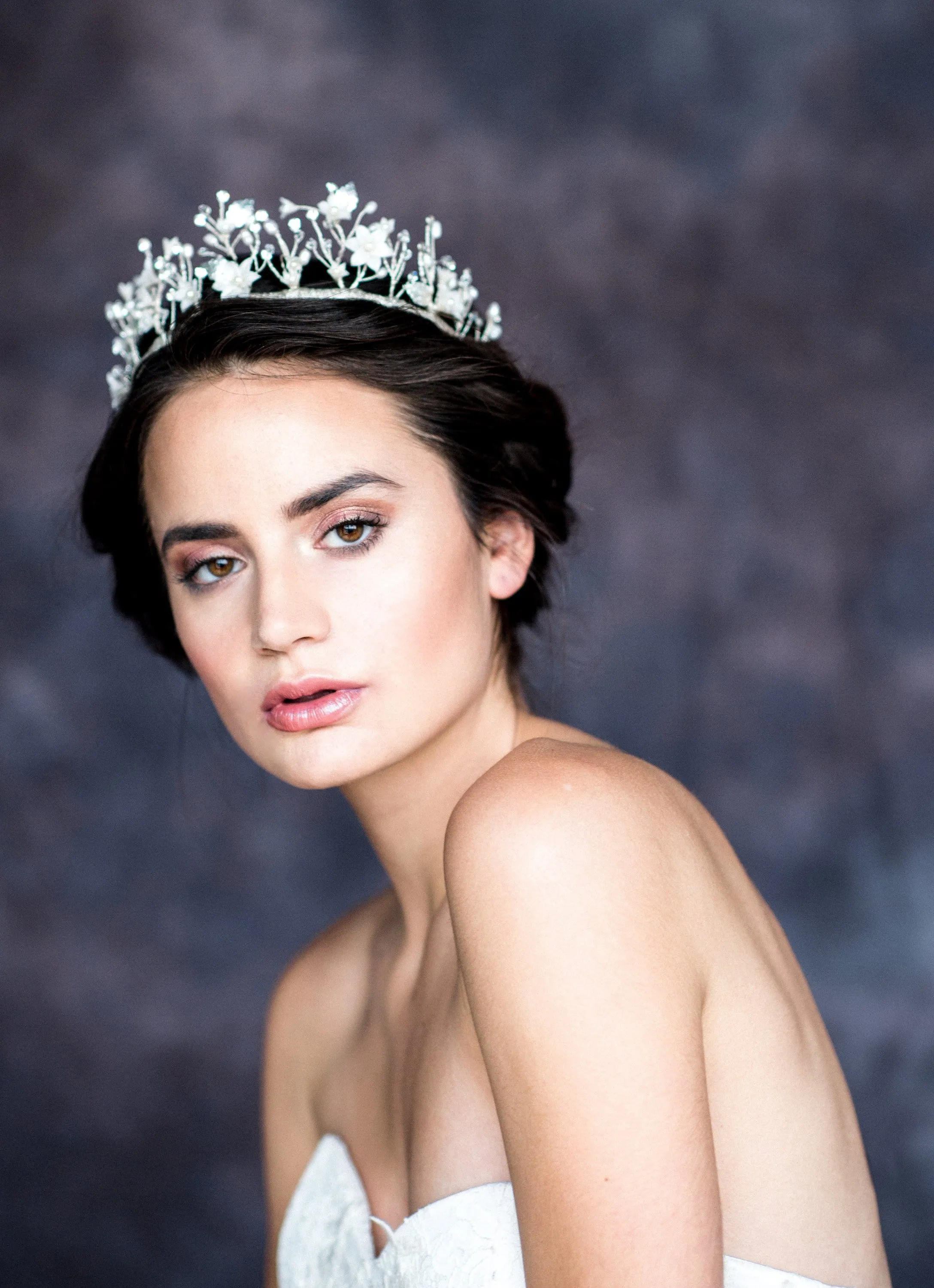 NICOLE Clay Flower Bridal Crown