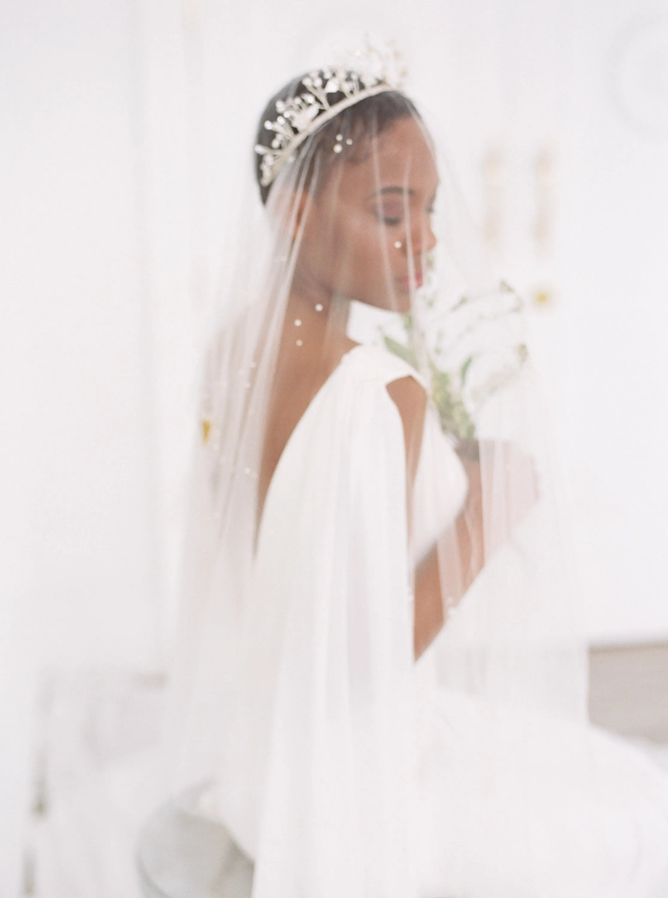 NICOLE Clay Flower Bridal Crown