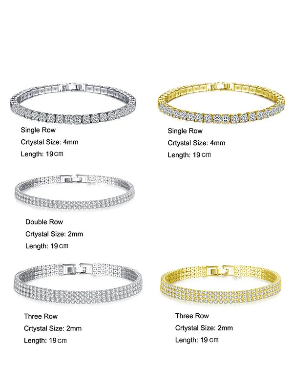 One /Two/ Three Rows full zircon Bracelets