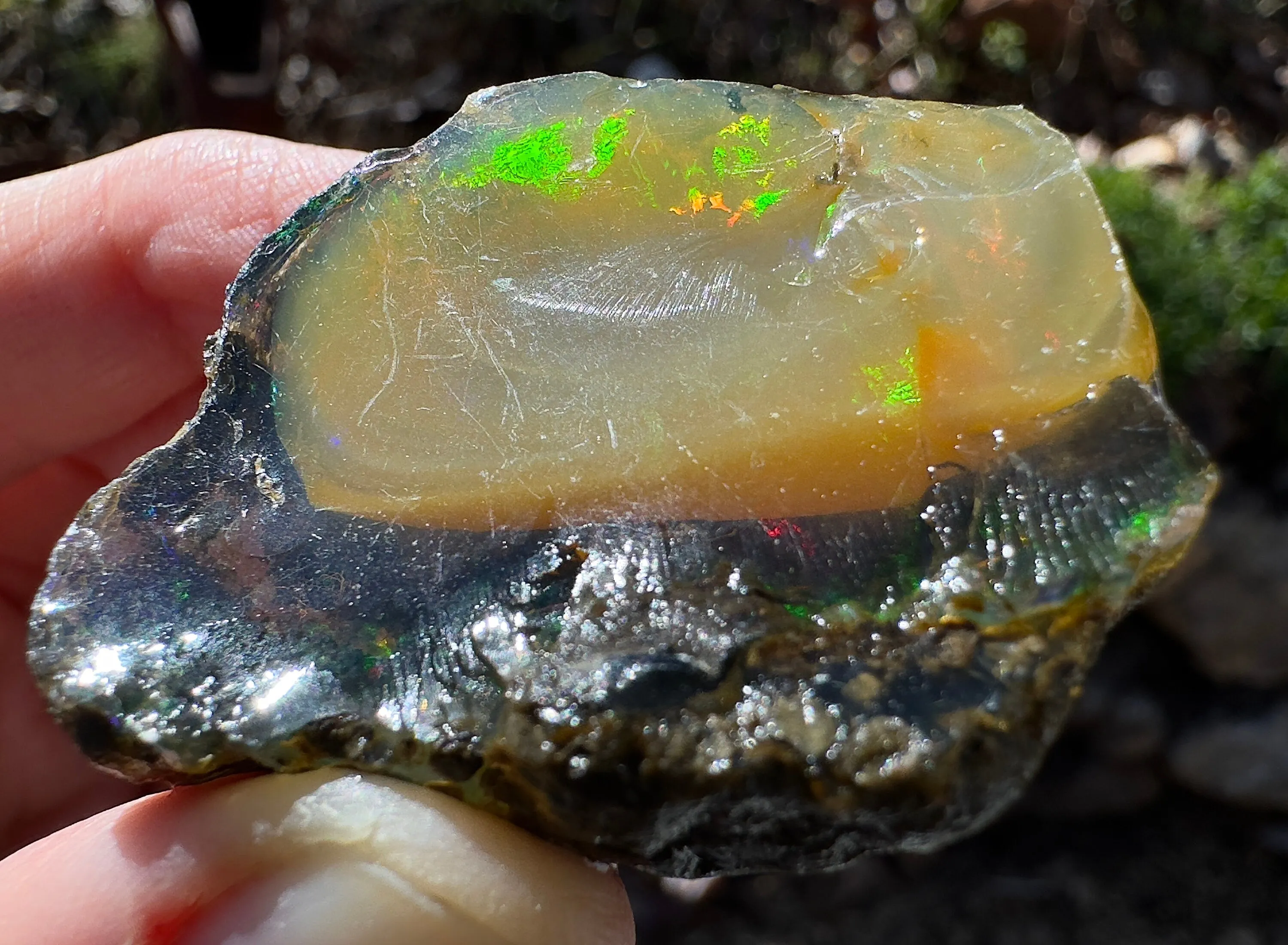 OPAL Raw Crystal - Floating Opal, A Grade - Ethiopian Opal Vial, Water Opal, Welo Opal, 51935