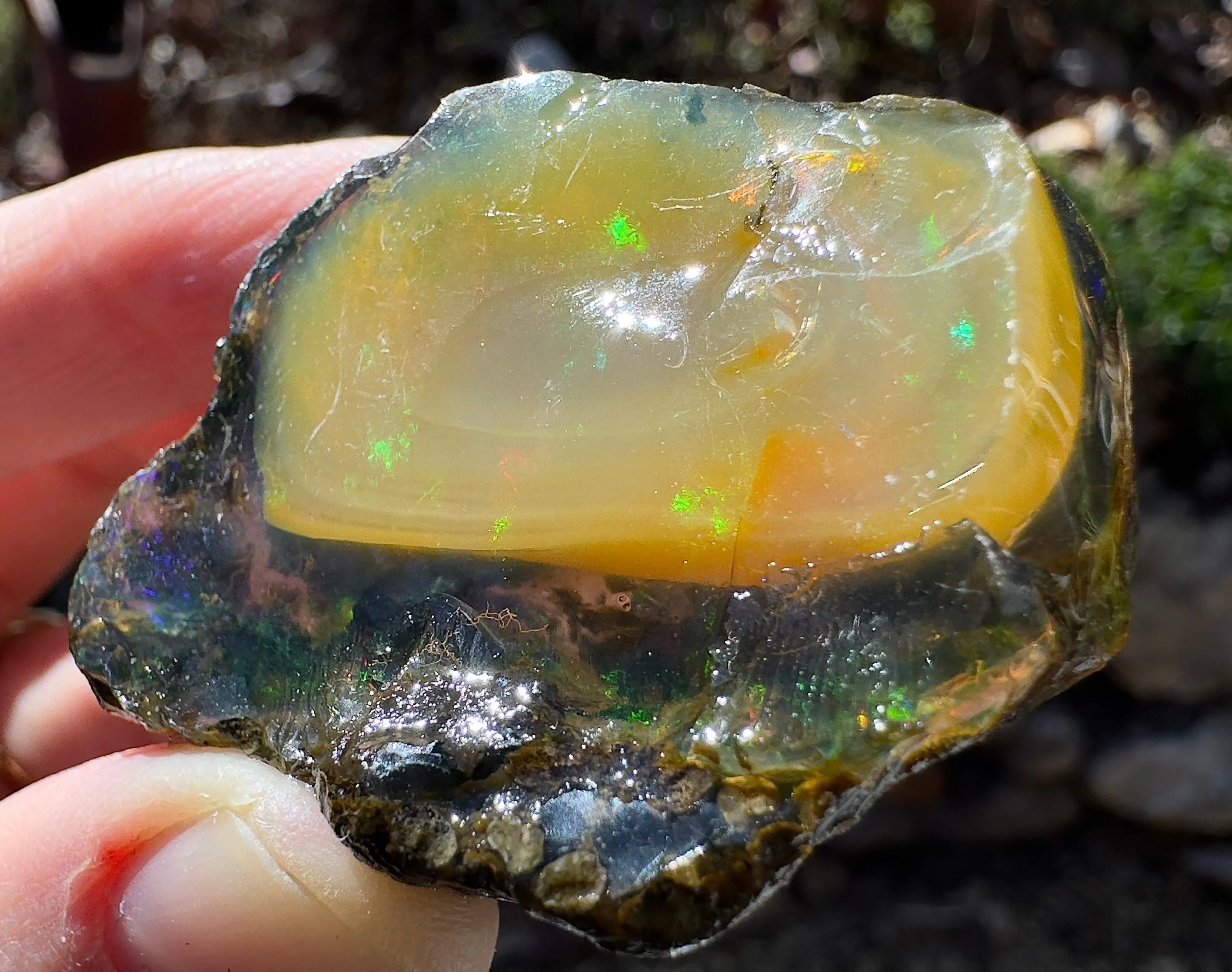 OPAL Raw Crystal - Floating Opal, A Grade - Ethiopian Opal Vial, Water Opal, Welo Opal, 51935