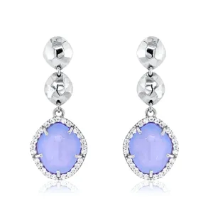 PANORAMA Earrings - Blue Chalcedony / SS