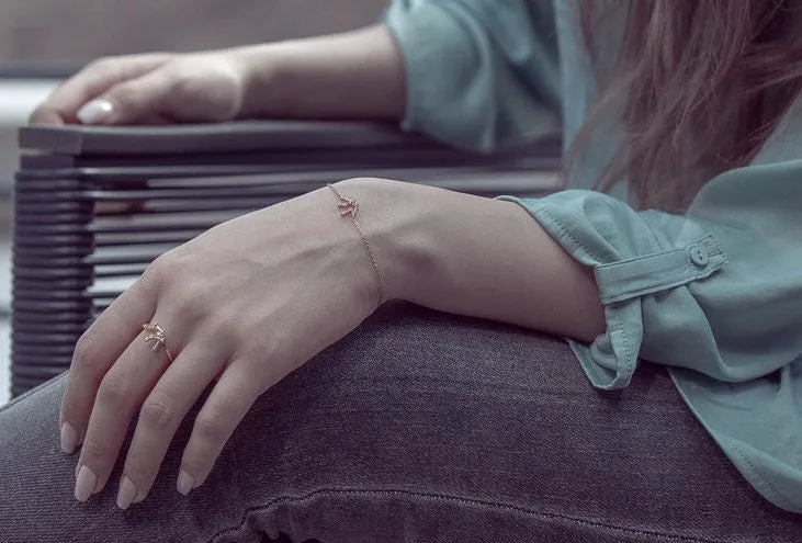 Pisces Zodiac Constellation Bracelet with Zircon
