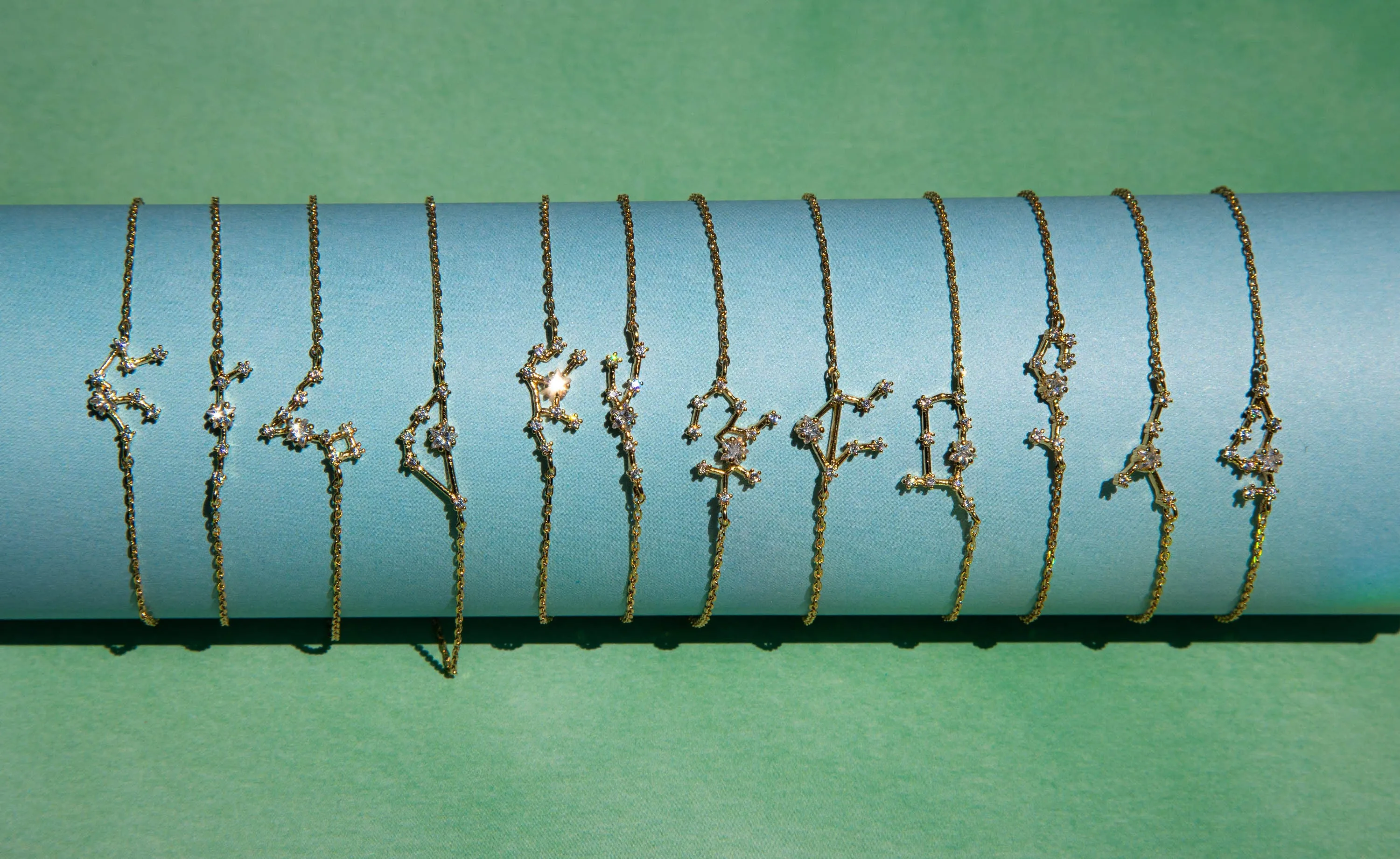 Pisces Zodiac Constellation Bracelet with Zircon