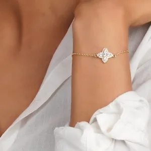 Pretty Women 925 Sterling Silver Zircon Bracelet