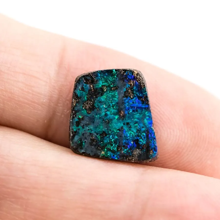Quadrilateral Natural Australian Boulder Opal Loose Gemstone 5.66ct