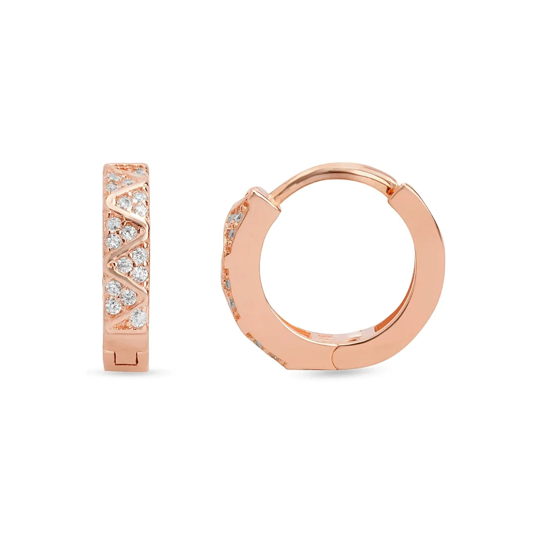 Radiant Rose Gold Plated 925 Sterling Silver Earrings