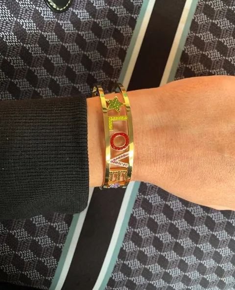 Rainbow Love Letter Cuff Bracelet