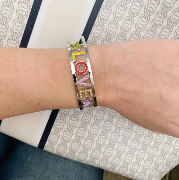 Rainbow Love Letter Cuff Bracelet