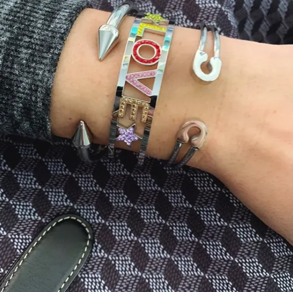 Rainbow Love Letter Cuff Bracelet