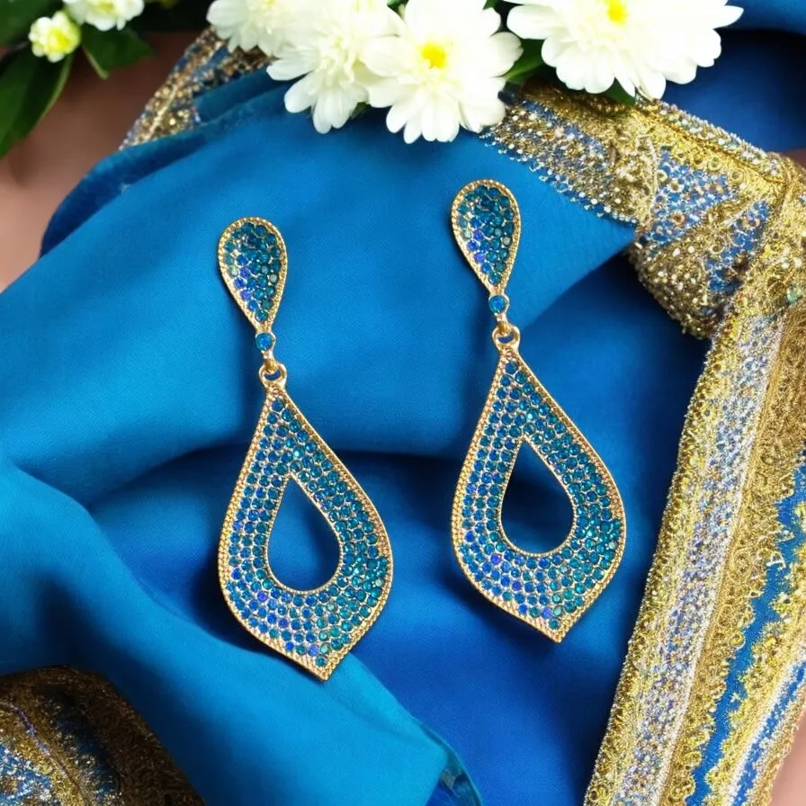 Renee Earrings - Blue Zircon