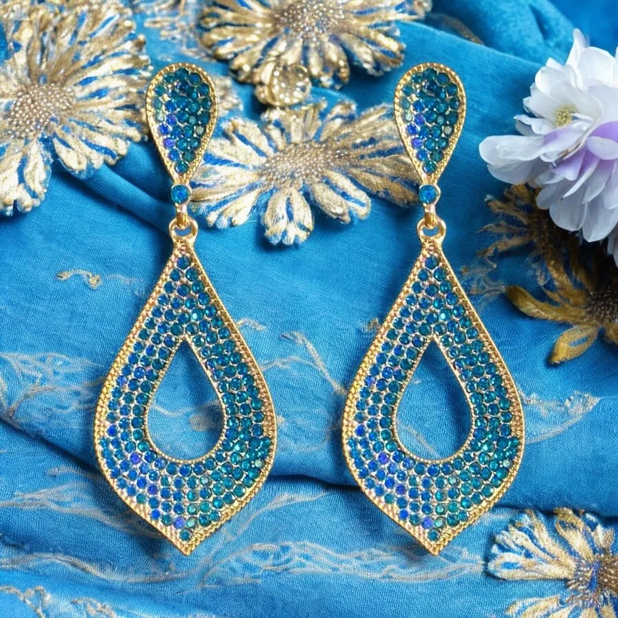 Renee Earrings - Blue Zircon