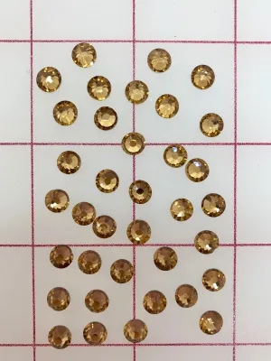 Rhinestones - 30ss Czech "Bright-Cut" Light Colorado Topaz Flat Back 36PK