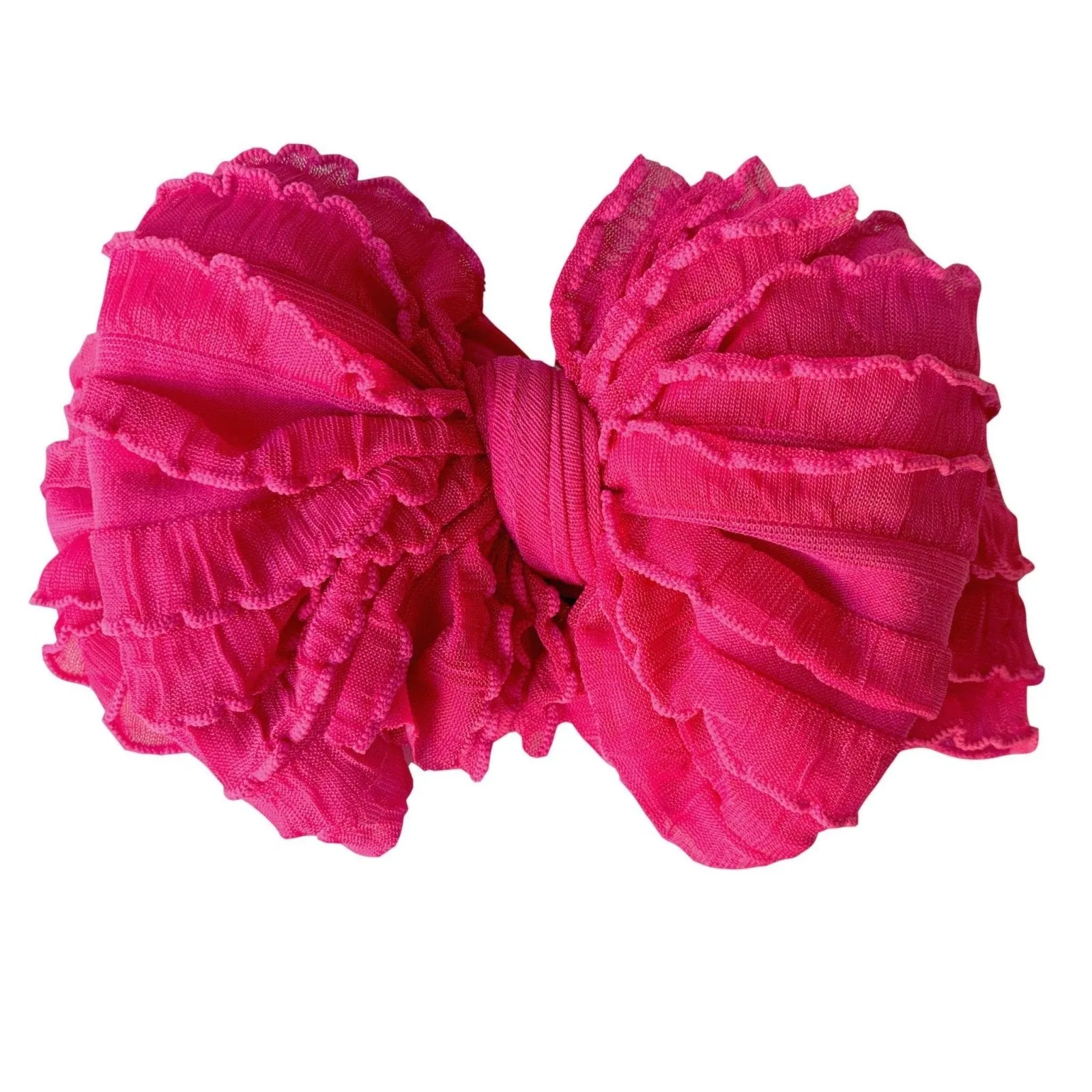 Rockin Royalty Baby Girl Wild Pink Mini Ruffled Headband