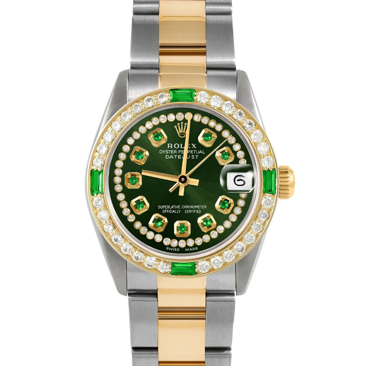 Rolex Datejust 31mm | 6827-TT-GRN-STRE-4EMD-OYS