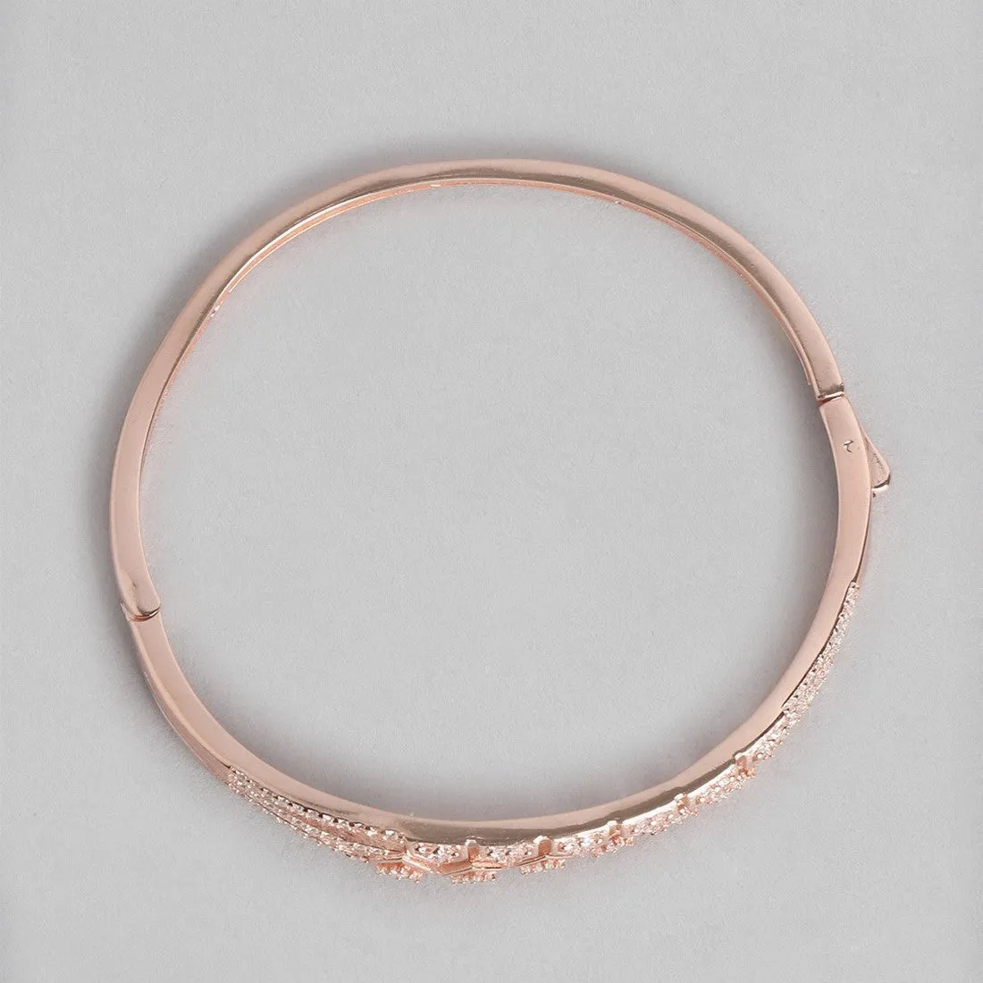 Rose Gold Plated CZ-Studded 925 Sterling Silver Bracelet