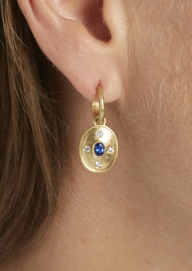 Sapphire & Diamond Drop Earrings