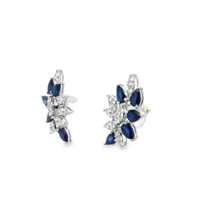 Sapphire and Diamond Earrings