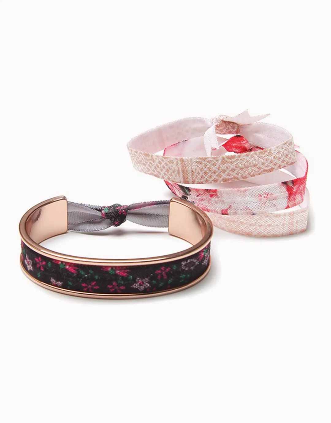 Shiny Rose Gold Narrow Hair Tie Bracelet