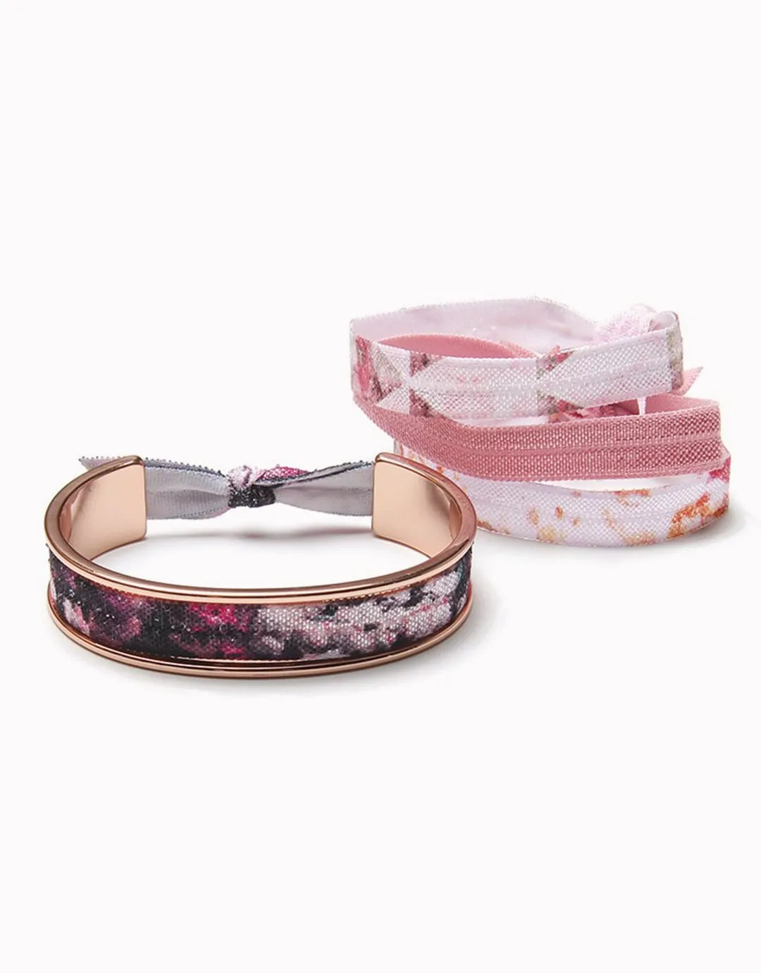 Shiny Rose Gold Narrow Hair Tie Bracelet