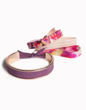 Shiny Rose Gold Narrow Hair Tie Bracelet