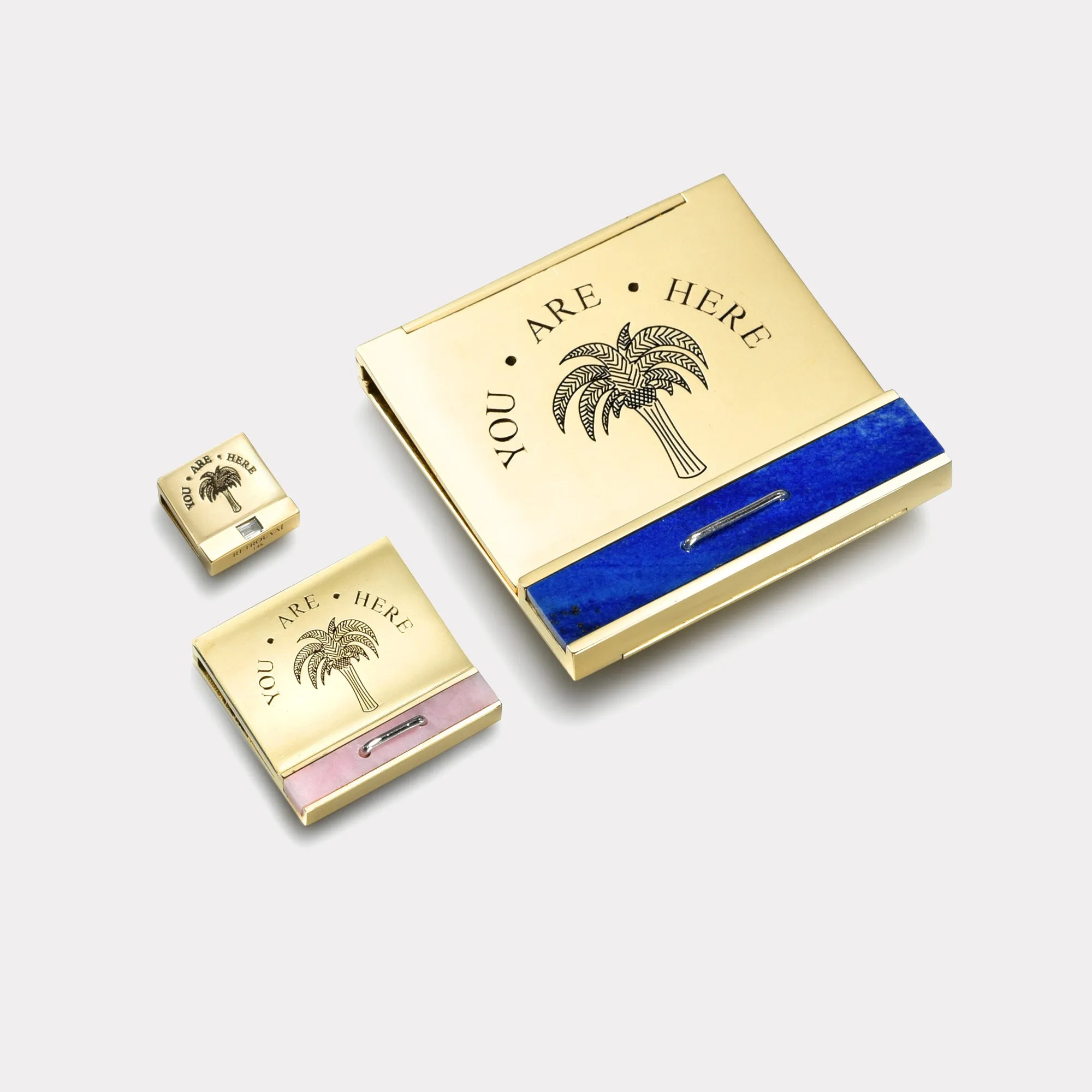 Signature Matchbook Pendant- Pink Opal