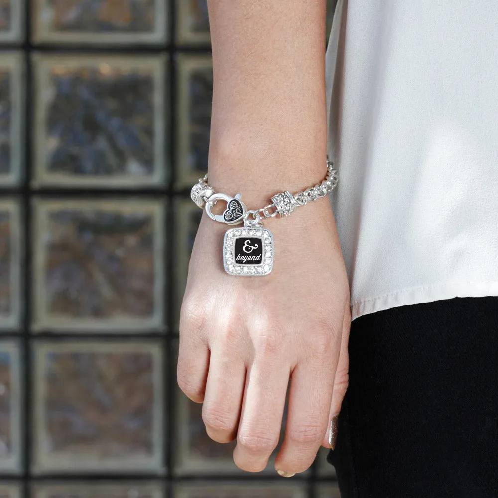 Silver And Beyond Square Charm Braided Bracelet