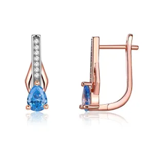 SKMEI KZCE299 Blue Crystal Teardrop Earrings Studs for Women