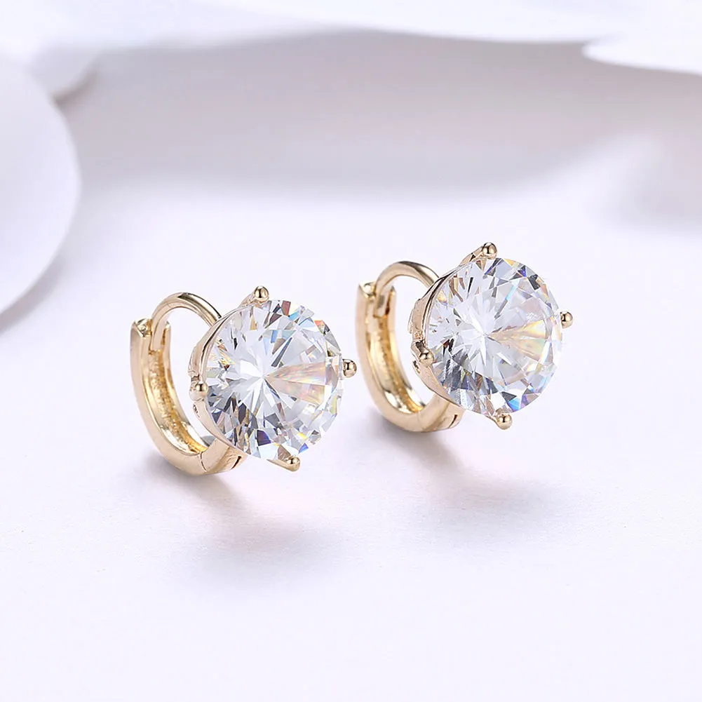 SKMEI LKN042 Zirconia Diamond Earrings Hoops for Women