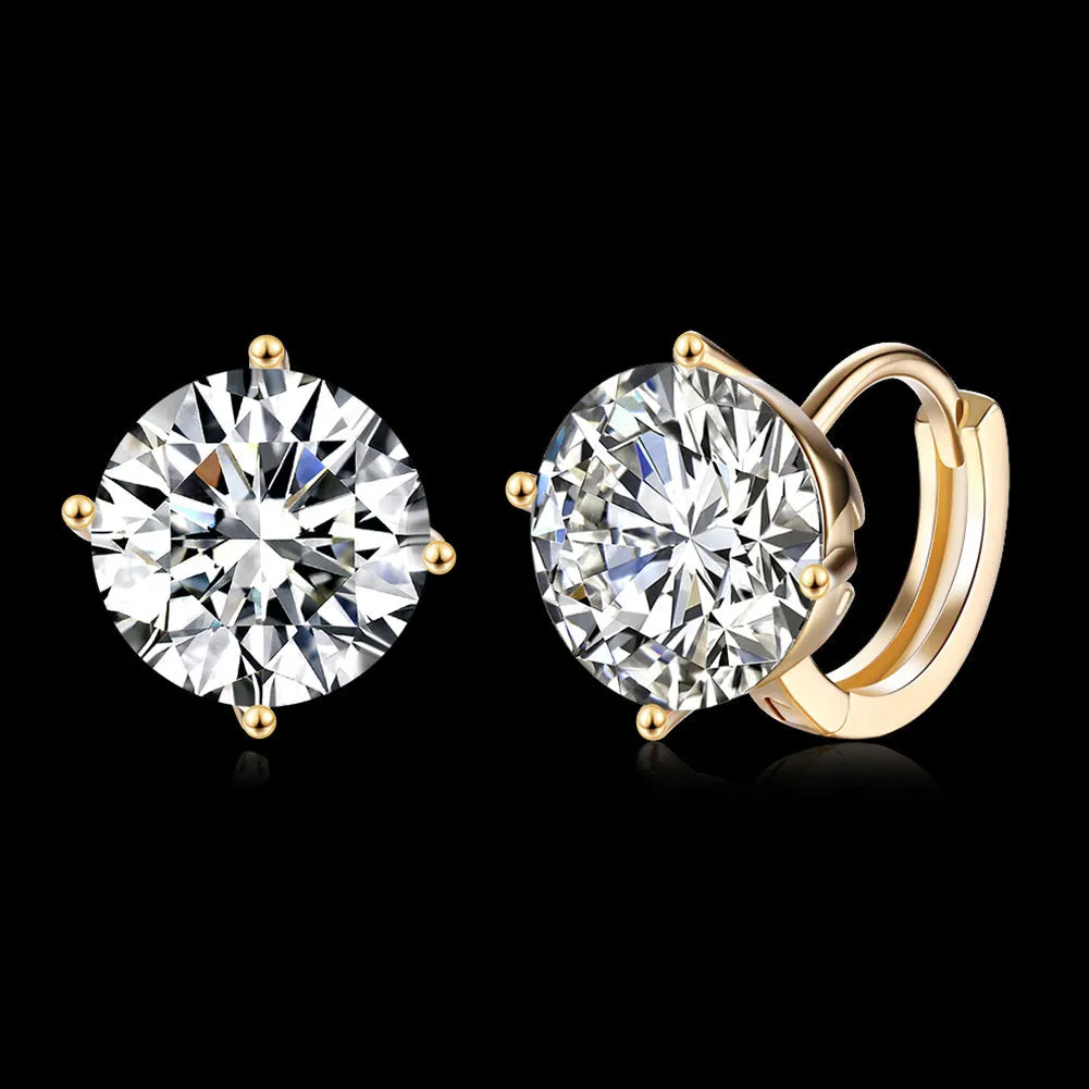 SKMEI LKN042 Zirconia Diamond Earrings Hoops for Women