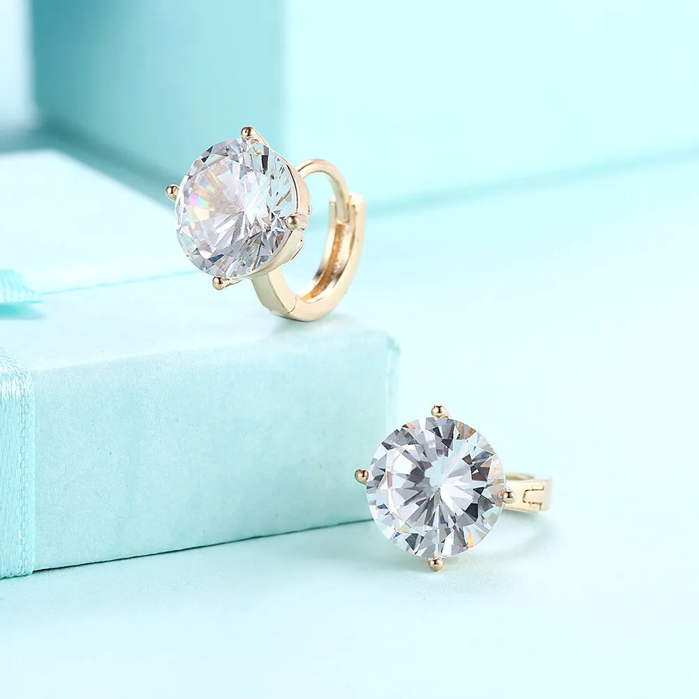 SKMEI LKN042 Zirconia Diamond Earrings Hoops for Women