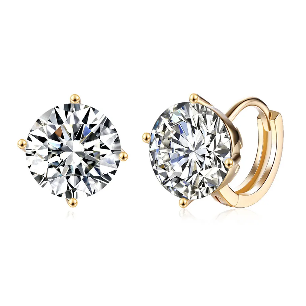 SKMEI LKN042 Zirconia Diamond Earrings Hoops for Women