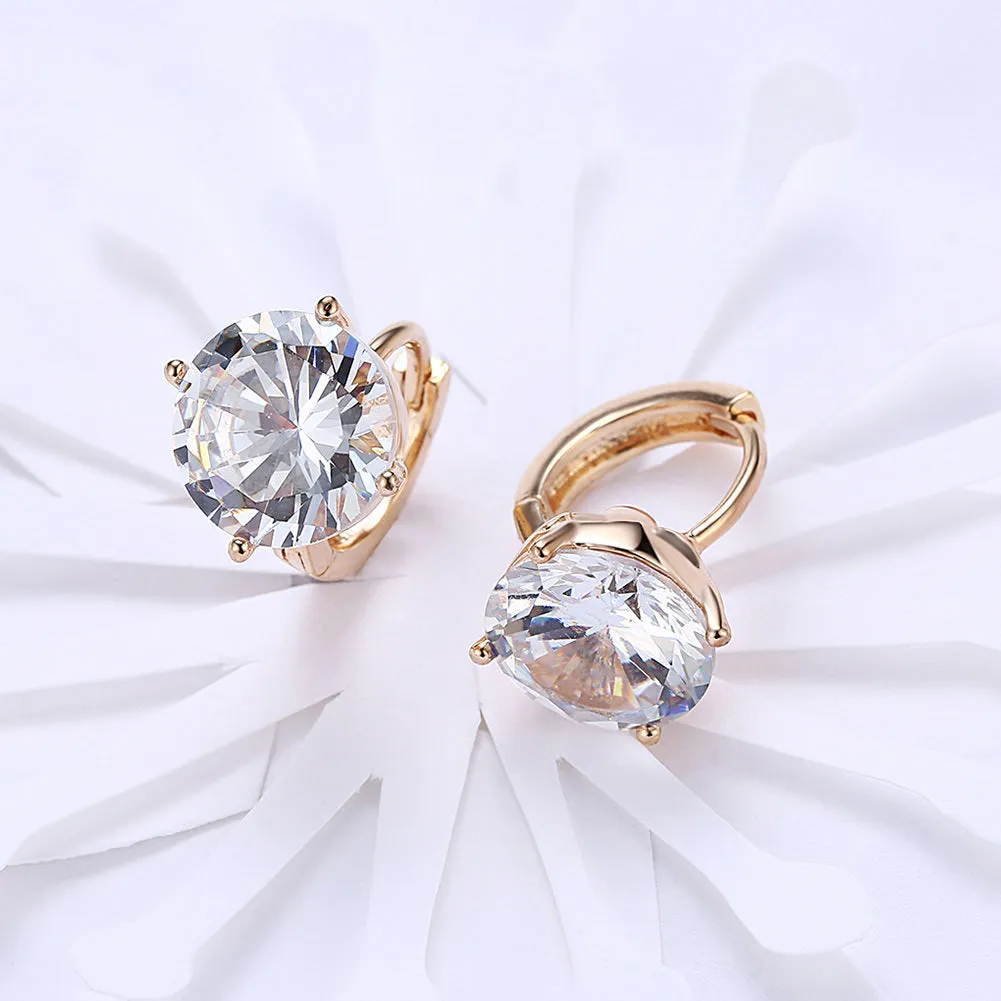 SKMEI LKN042 Zirconia Diamond Earrings Hoops for Women