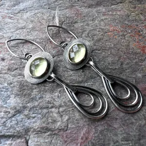 SOLD Lemon Topaz Sterling Silver Earrings - Genuine Lemon Topaz and Sterling Silver Teardrop Earrings