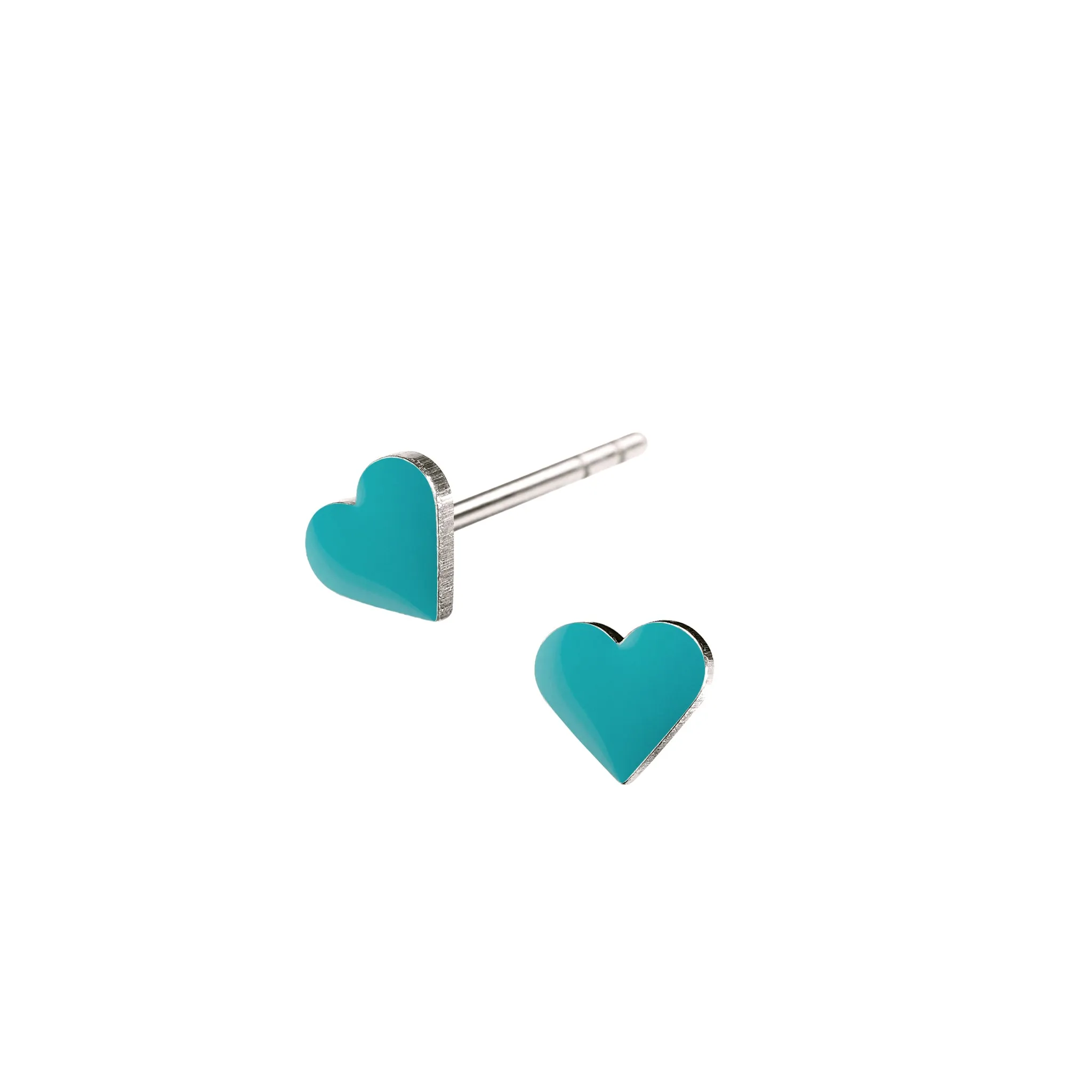 Spot ørestikker. Heart. Aquamarine. Sølv. Scherning København