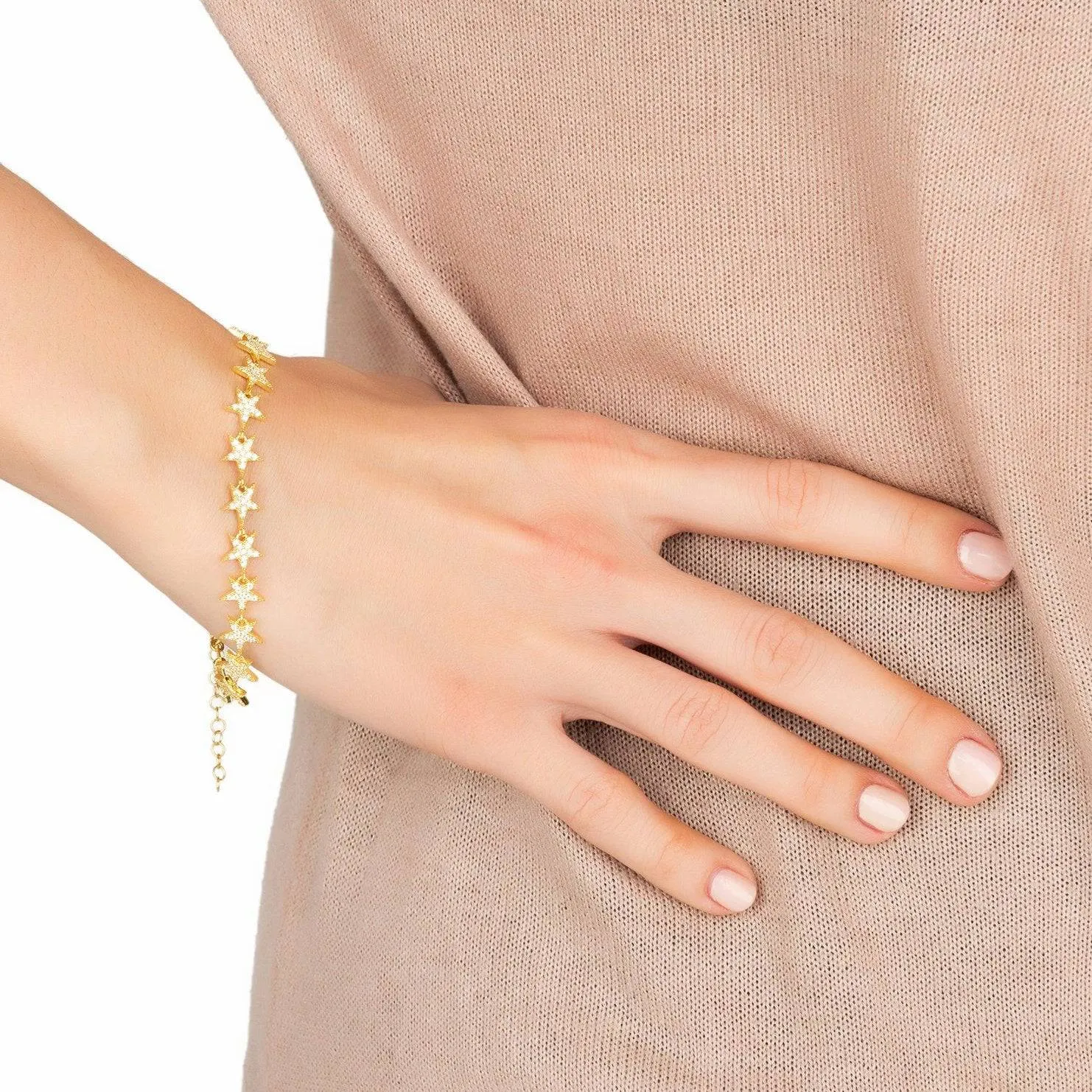 Star Strand Tennis Bracelet Gold